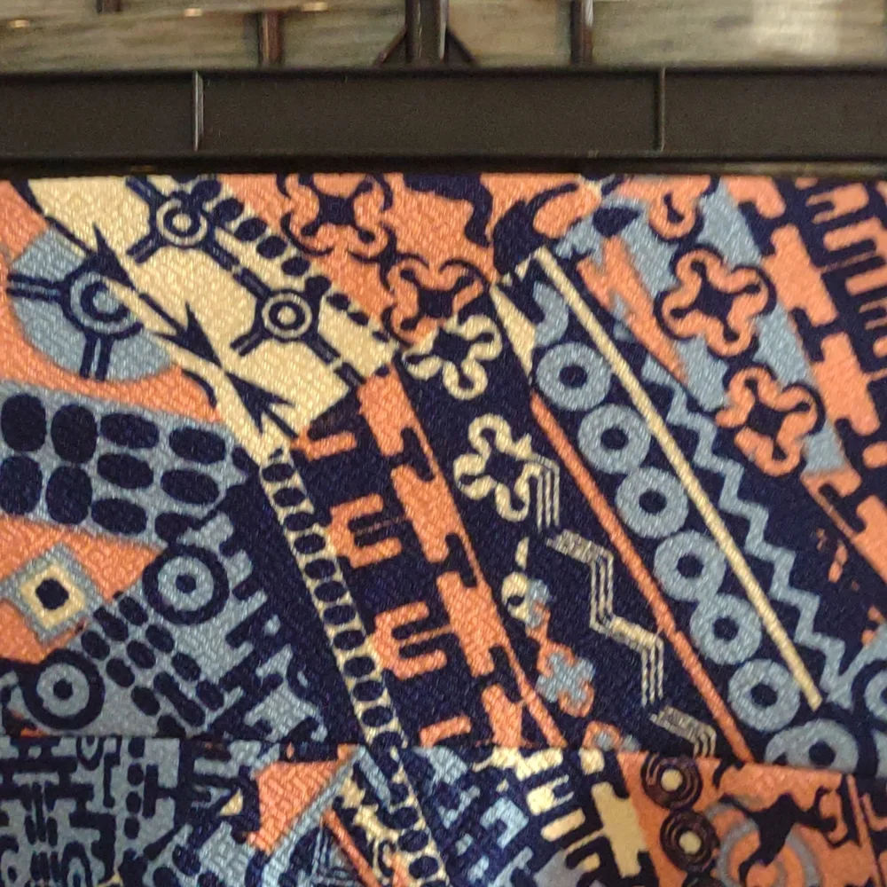 NWT LuLaRoe Graphic Geometric Azure Flare Skirt Multicolored